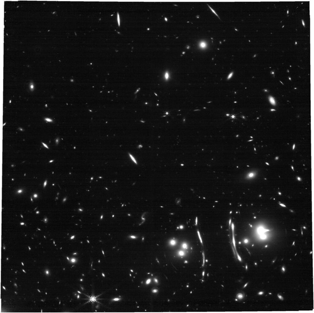 New images from James Webb Telescope showing extremely warped spacetime.