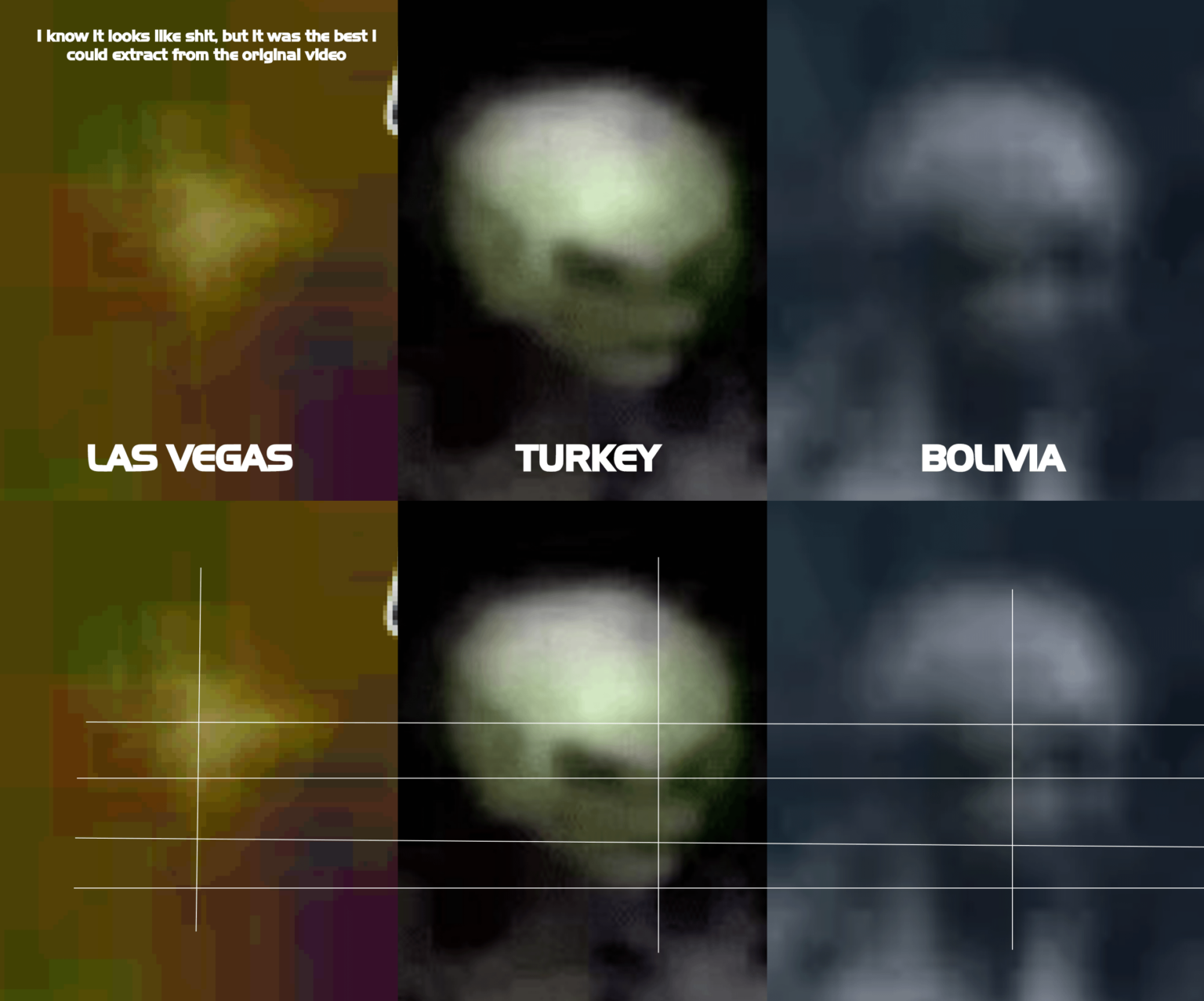 Possible Alien sightings facial structure comparison