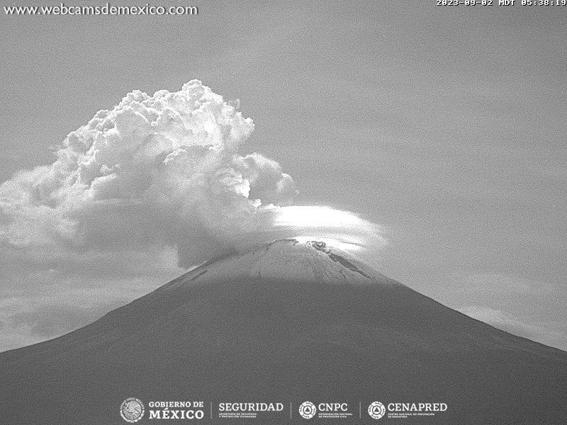 UFO fleet leaves Popocatepetl Volcano - Mexico Webcam Live Feed