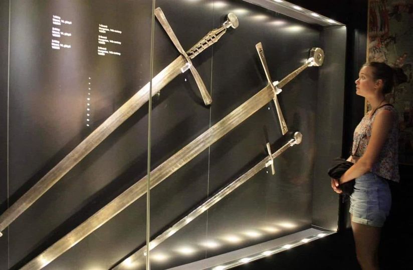 14th century Hungarian swords. Topkapi Palace Museum in Istanbul.