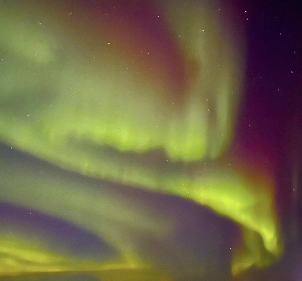 Northern lights in Vik, Iceland from february 2022