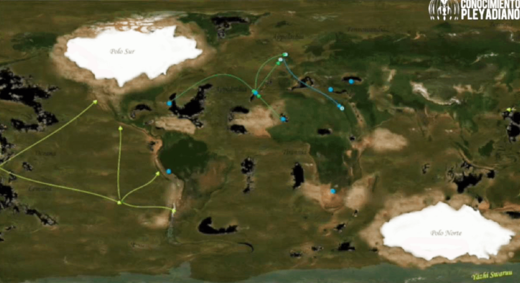 Atlantis and Lemuria map of the world (pre ~10,000 years)