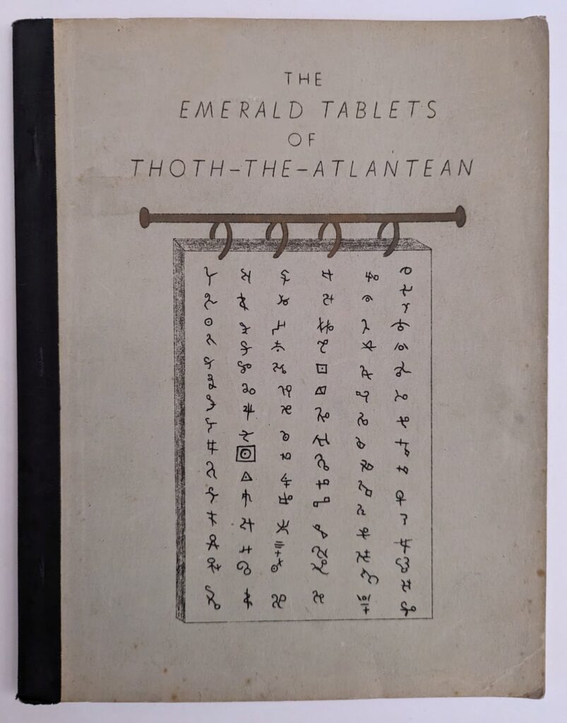 The Emerald Tablets of Thoth the Atlantean (1939) by Maurice Doreal - Rare First Edition