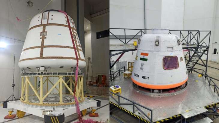 ISRO offers sneak peek at first crew module for Gaganyaan test flight