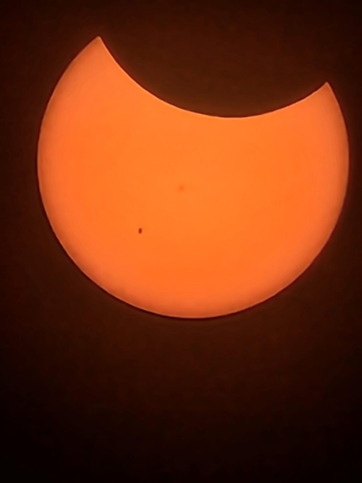 Is this a spot on the lens or did anyone else have spots in their photos over the sun?