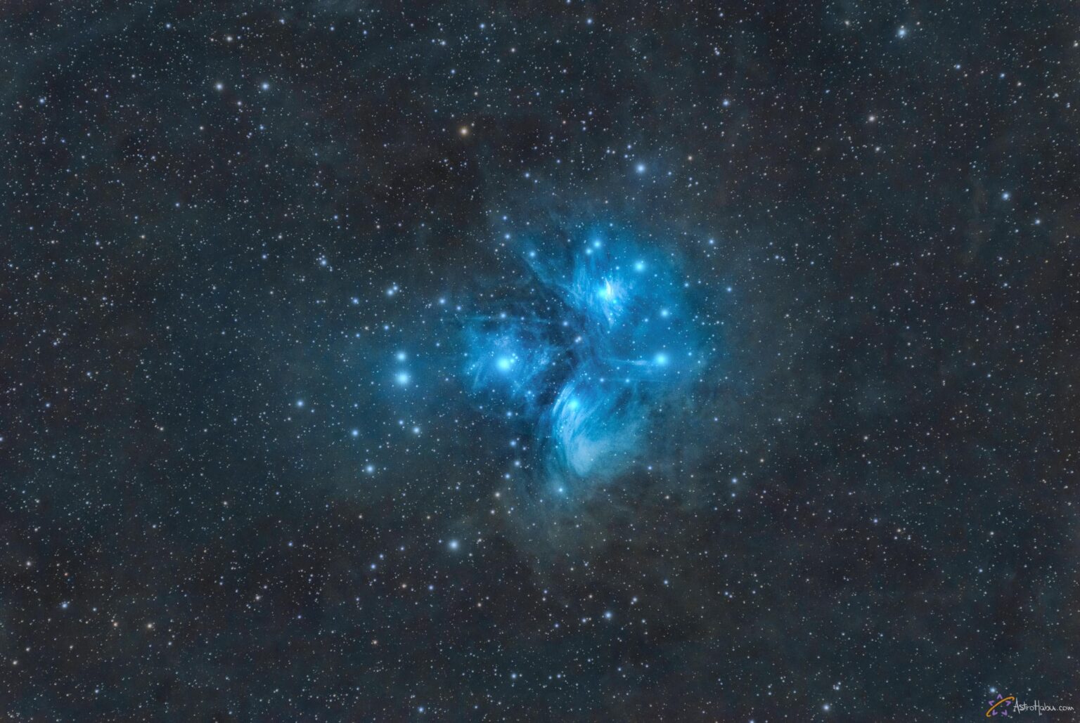 A wide field focused on Pleiades