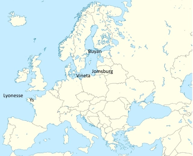 Maps of various phantom islands, lost cities etc. from around the world