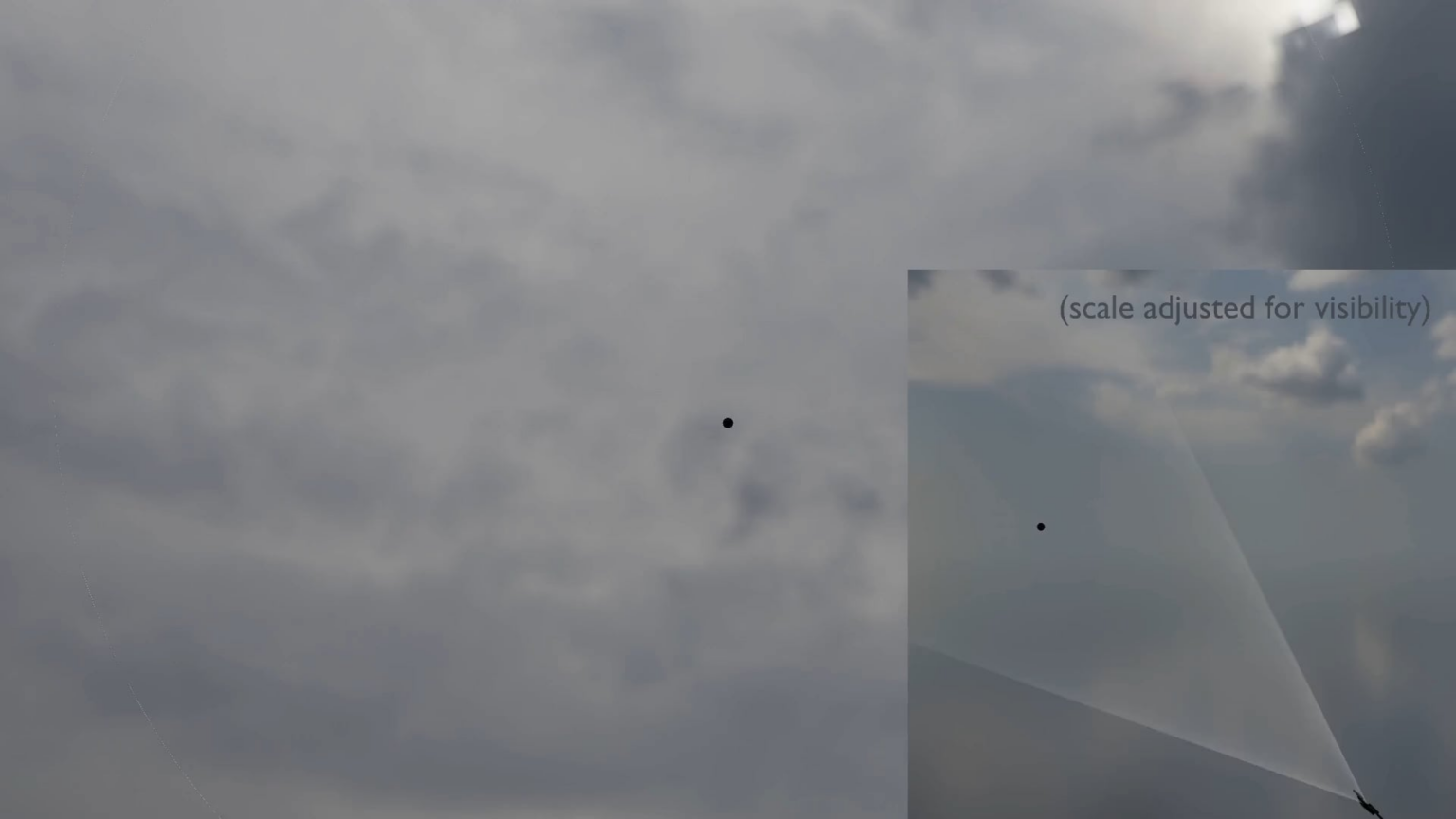 UAP drone parallax visualisation I made (to clear up any confusion)