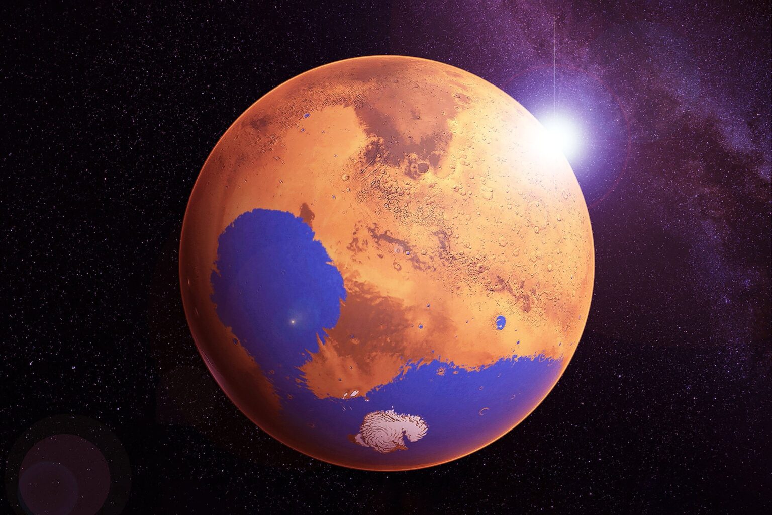 Mars has a water reservoir two-miles deep, enough to fill Earth’s Red Sea