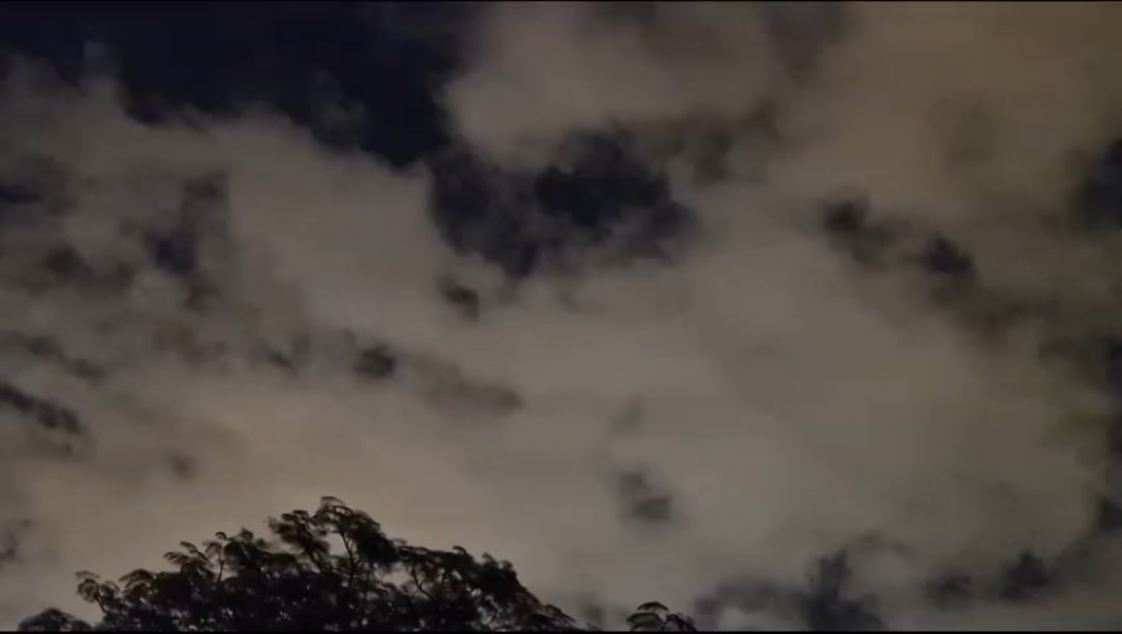 Weird lights in the night sky.