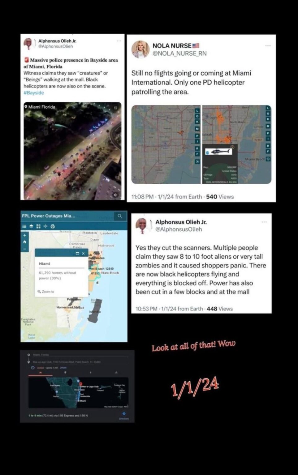 Strange reports coming out of Miami