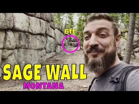 SAGE WALL - MEGALITHIC WALL at Sage Mountain Center, MT