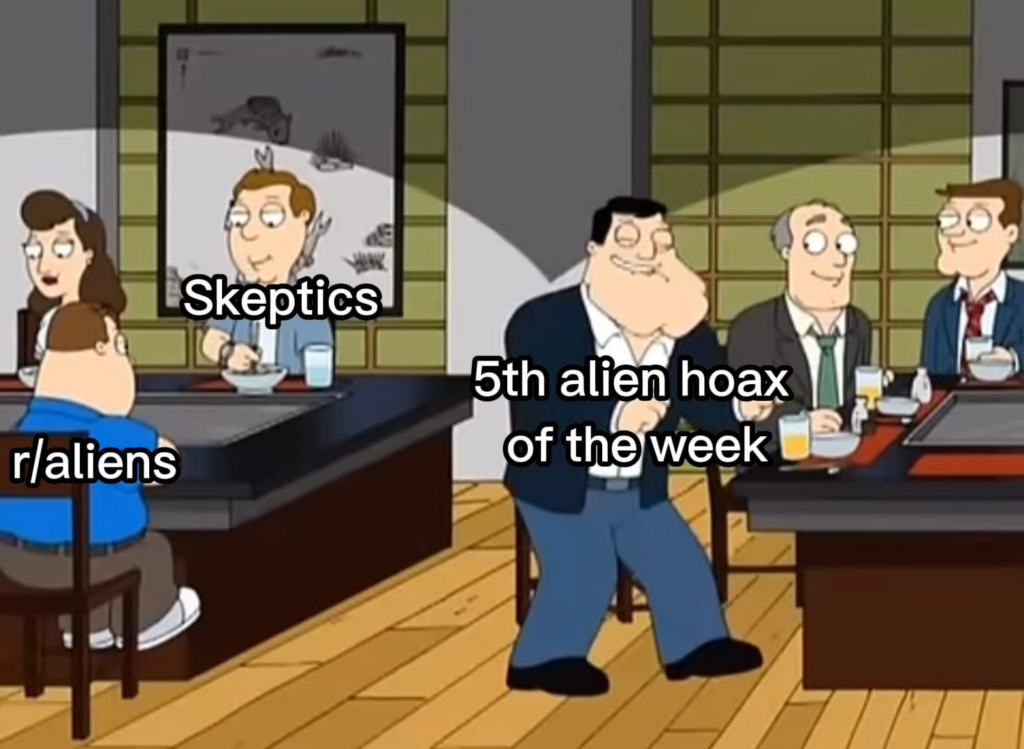 Send me 50 dollars for undeniable proof of alien life