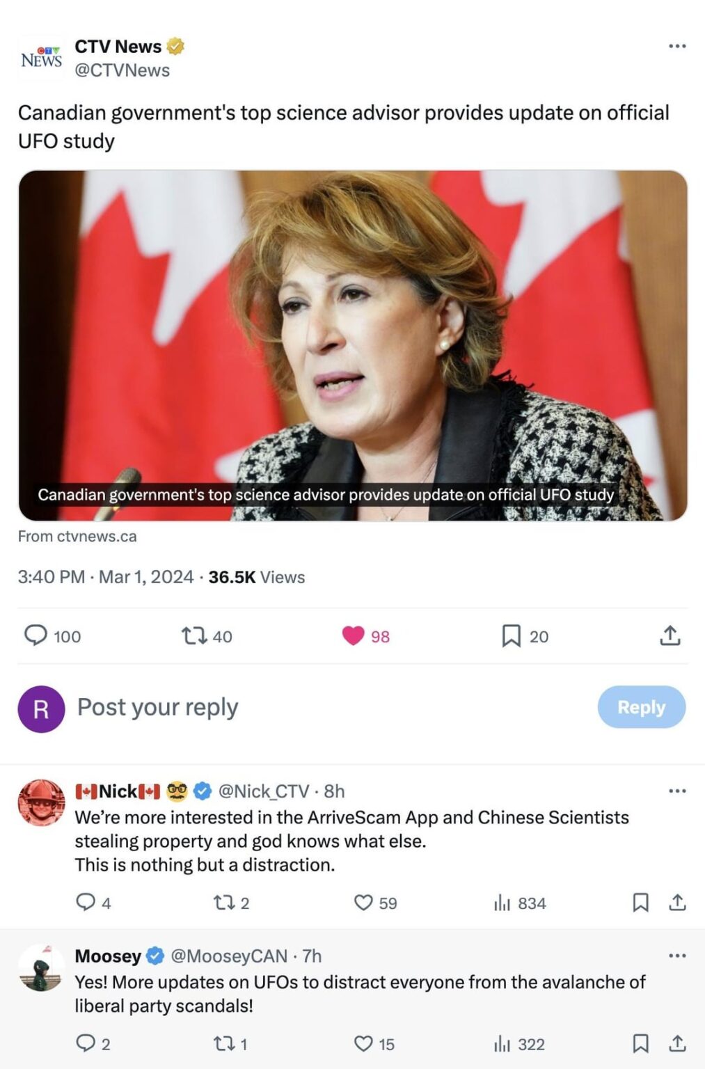 People think UFOs are still a distraction for some reason