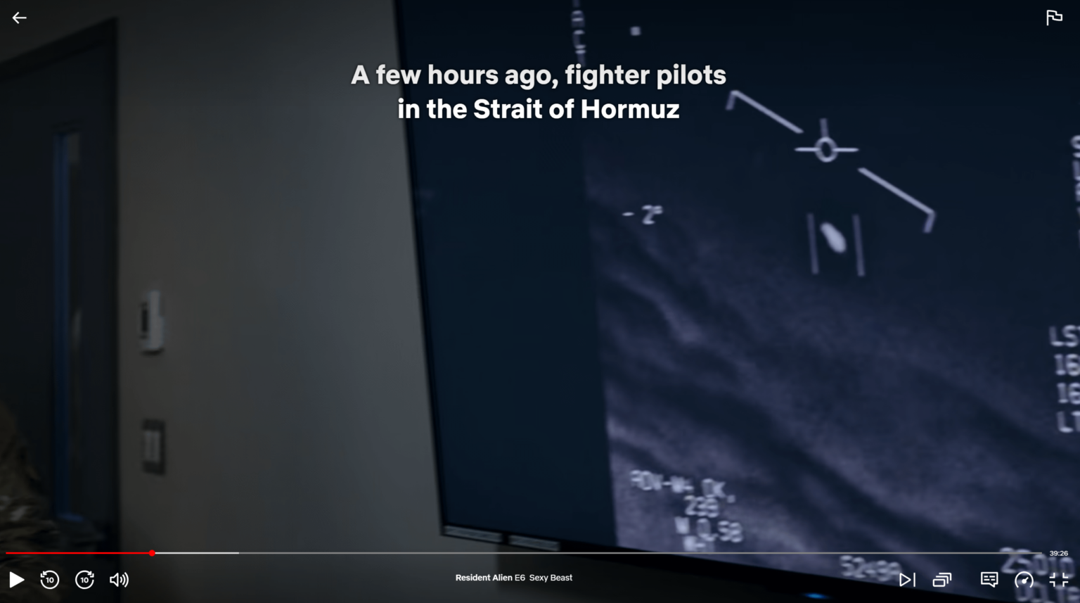 Gimbal video on the Netflix show Resident Alien!