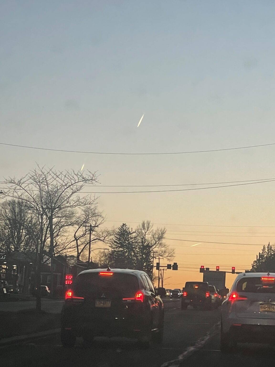 What are these things I always see in the sky around sunset?