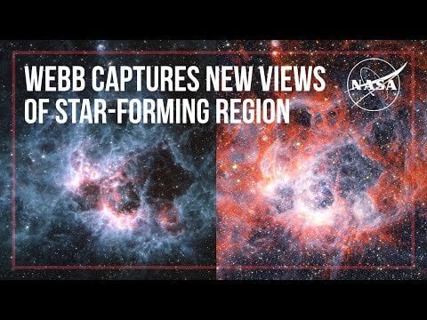Webb Captures New Views Of Star-Forming Region: Two new images of the star-forming region NGC 604, located in the Triangulum galaxy, 2.7 million light-years away from Earth.