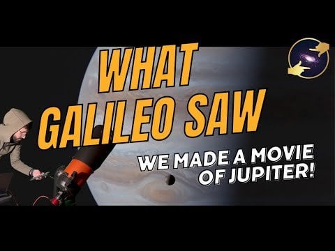 We figured out exactly what Galileo saw when he discovered the moons of Jupiter, and then we captured the exact same observation ourselves!