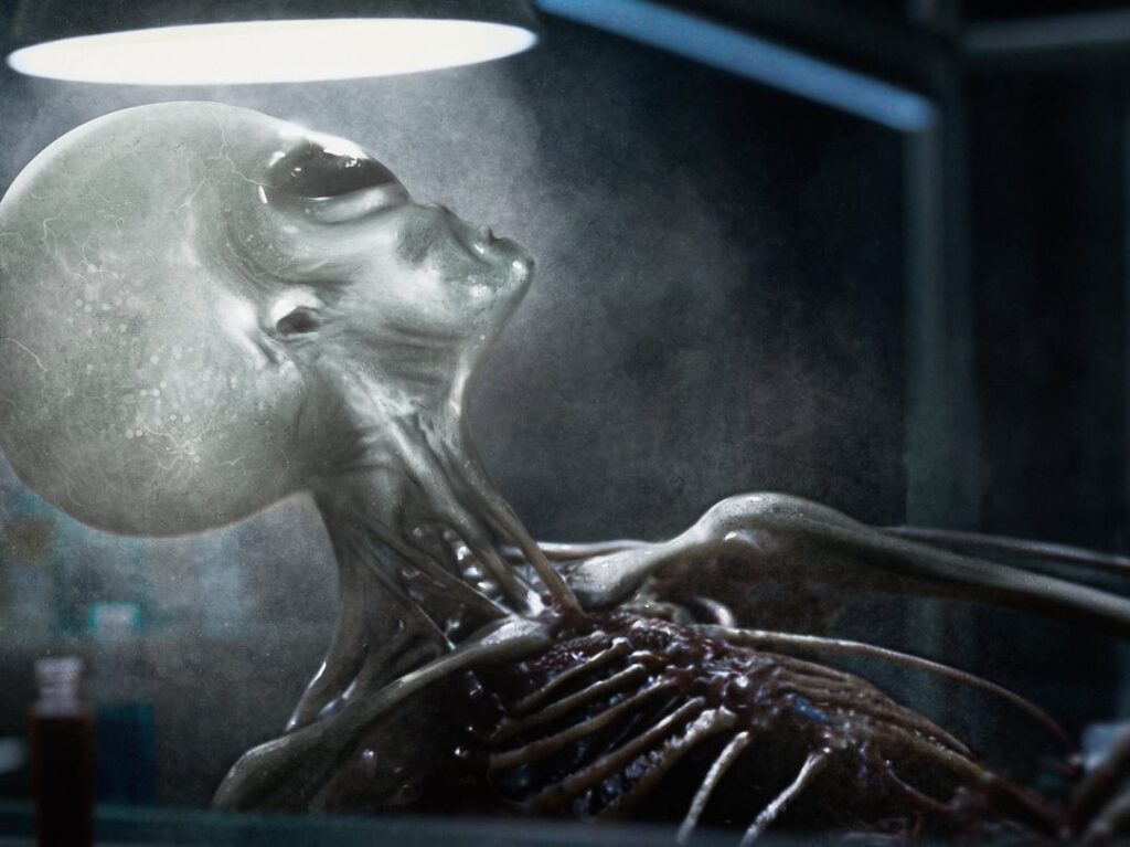My wife created some artwork for our alien abduction horror game They Are Here. How do you like these Grays?