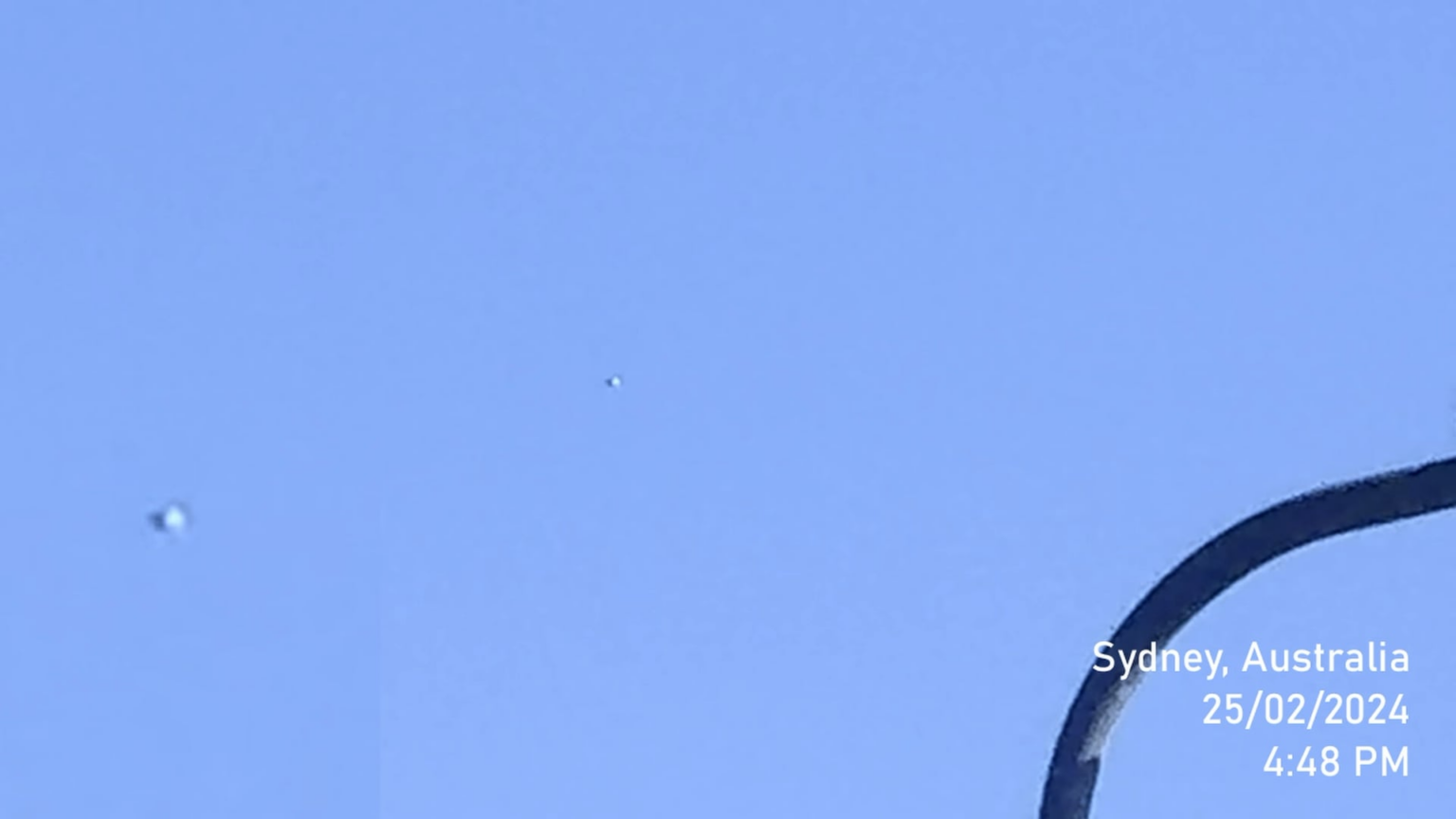 Stabilized footage of UAP spotted in Sydney, Australia with erratic movements.