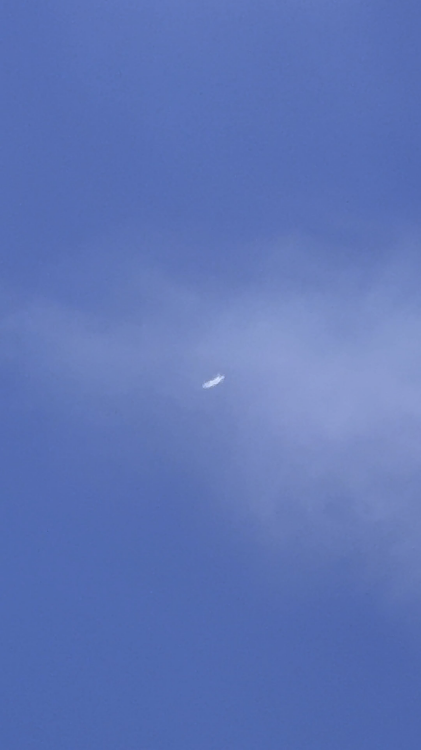 Saw this on a plane above Mexico, doesn’t look like a plane and I don’t think it was far enough to distort my camera but it quite literally looked like that without the camera