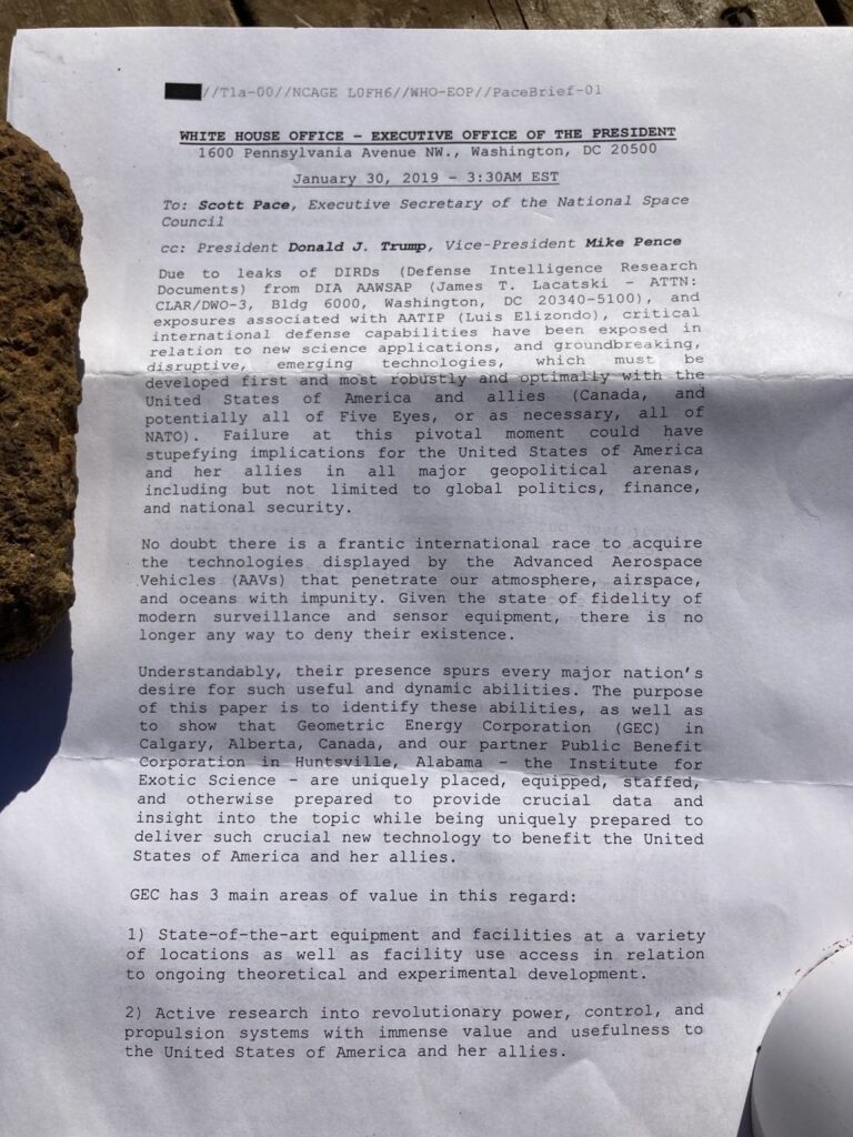 Alleged Trump Admin Era AAWSAP UAP Program Document Leak