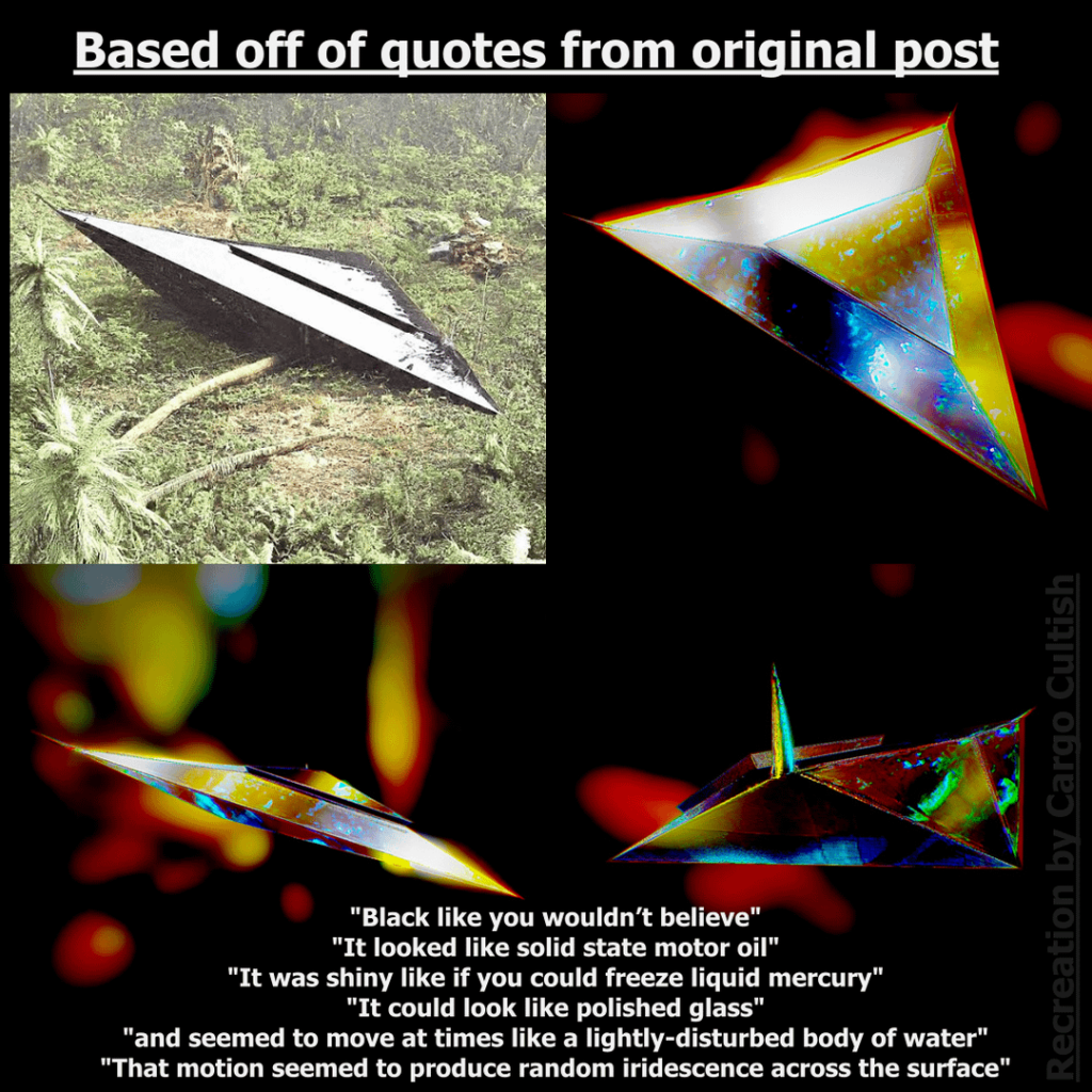 Vietnam Black Triangle UAP - Artist Recreation + Analysis/Breakdown of Potential Design