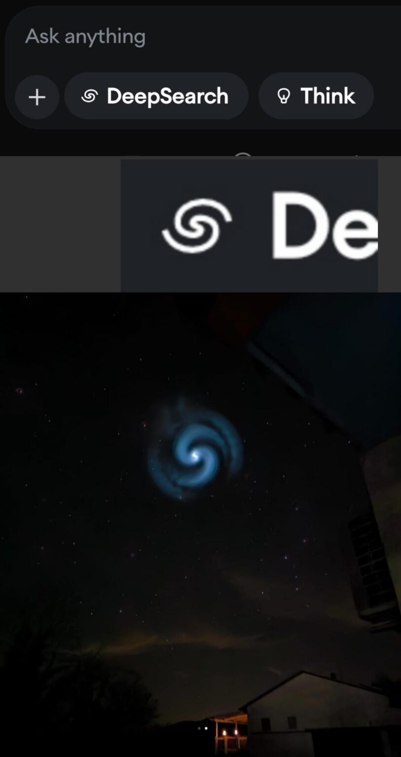 Grok deepsearch Logo Resembles Mysterious Sky Phenomenon