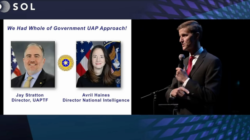 Jay Stratton and his UAP Task Force Team (Including Dave Grusch) received a “Meritorious Unit Commendation” award from the Biden Administration Director of National Intelligence Avril Haines for their efforts in investigating UFOs. Jay recently came out of a first hand witness to NHI. Jay Stratton and his UAP Task Force Team (Including Dave Grusch) received a "Meritorious Unit Commendation" award from the Biden Administration Director of National Intelligence Avril Haines for their efforts in investigating UFOs. Jay recently came out of a first hand witness to NHI.