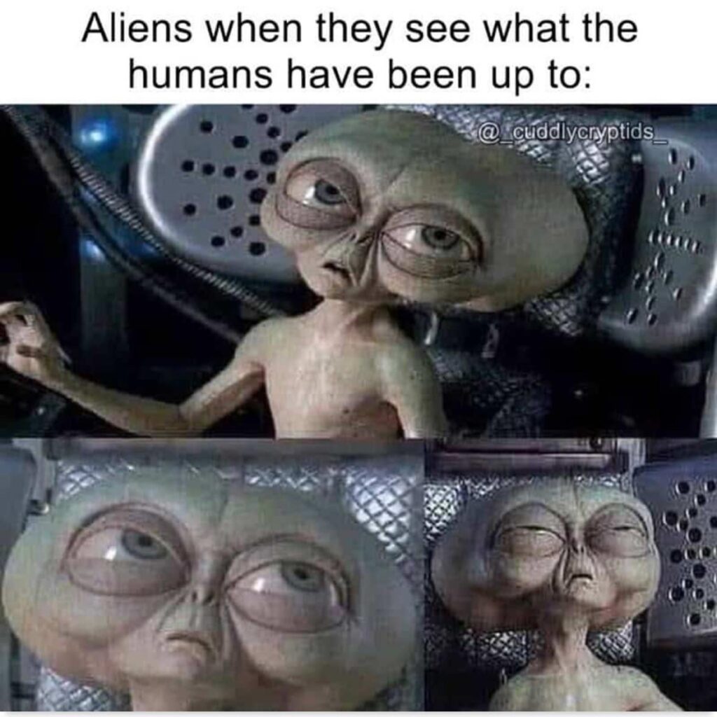 Aliens probably fly by Earth and lock their doors.