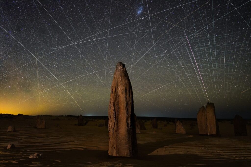 A Stunning Image of the Australian Desert Illuminates the Growing Problem of Satellite Pollution