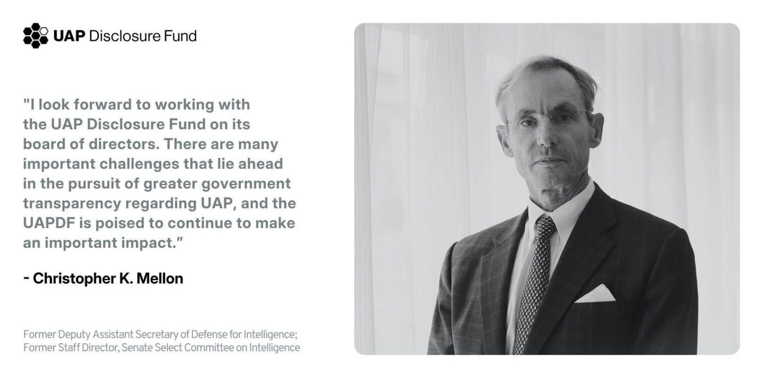 Christopher K. Mellon Joins the UAPDF Board of Directors