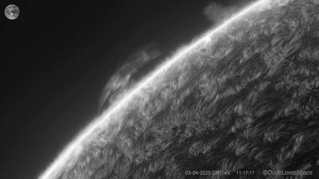 Sun Unleashes A Coronal Mass Ejection - Captured With My Telescope