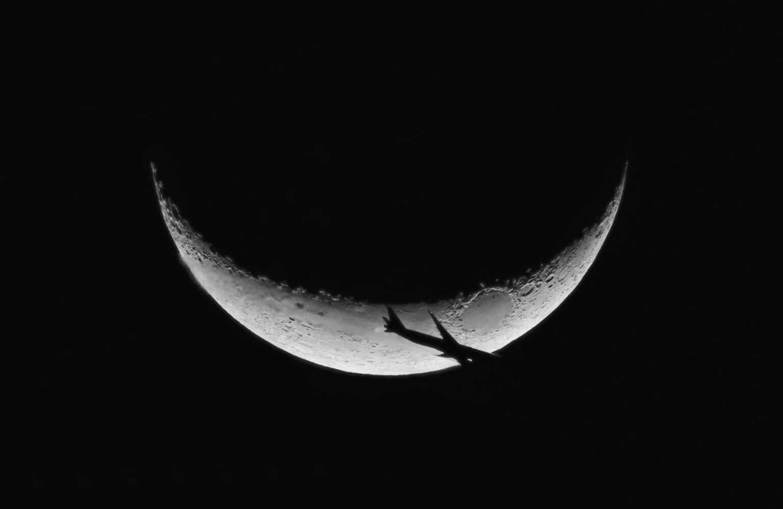 Airplane Transiting The Moon [OC]