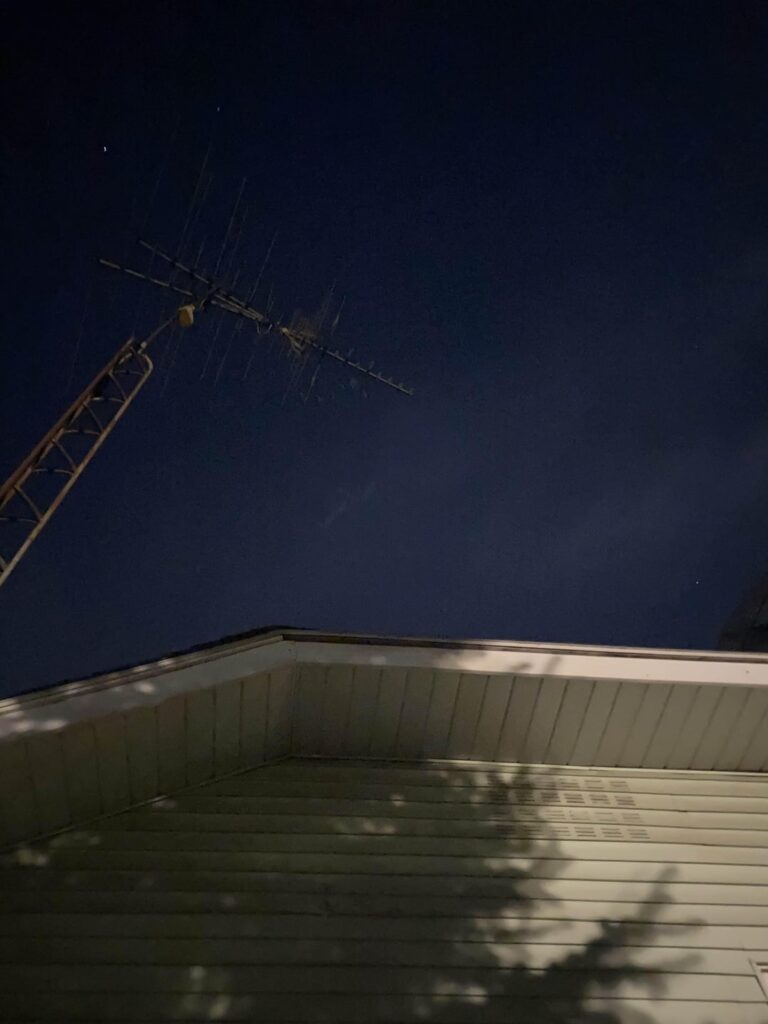 Tail-end / exhaust glow of stealth craft with no lights