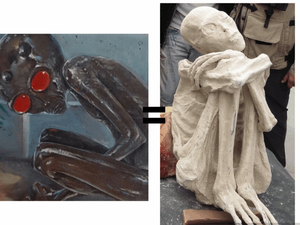 The Varginha alien and the Nazca mummy are the same species. The Varginha alien and the Nazca mummy are the same species.