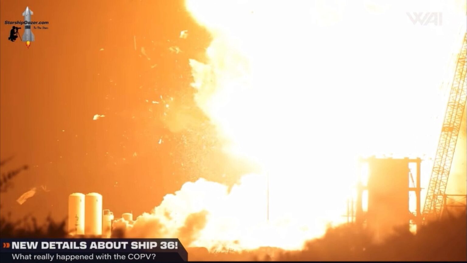 Felix Schlang of YouTube WAI channel makes shocking claim about cause of the Starship test stand explosion.