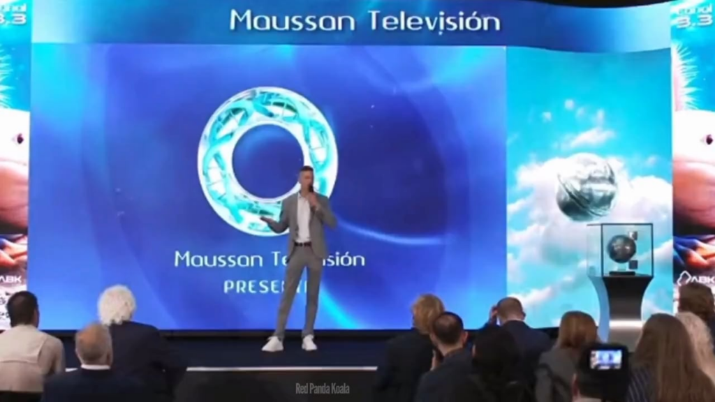 US Congressman Eric Burlison seen at press conference for the Buga Sphere, the alleged flying metallic alien sphere recovered in Colombia.