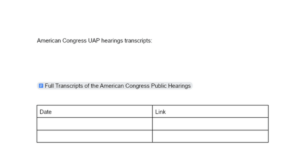 Transcript for the American Congress 3rd UAP Public Hearing September 9th, 2025