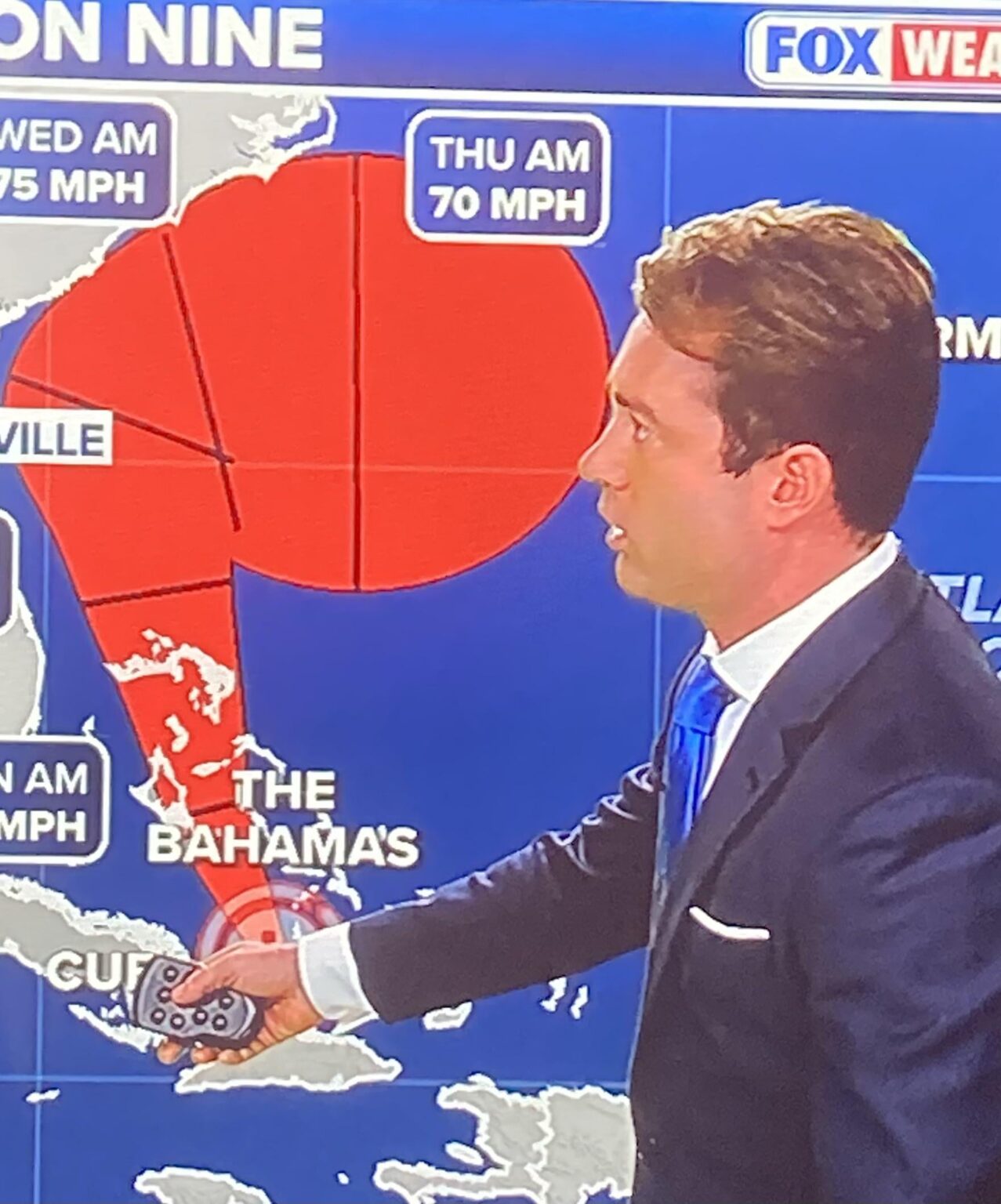 This is weird right? The newest Hurricane is taking a direct path through the Bermuda Triangle