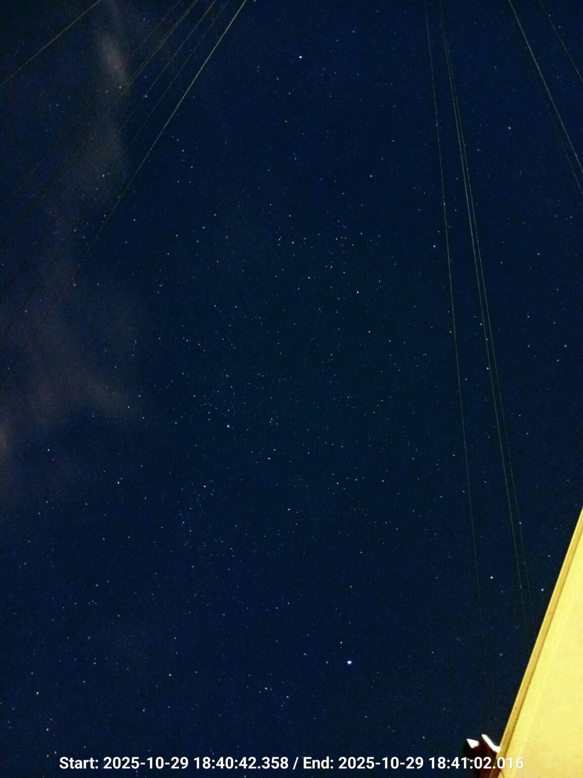 Photo of night sky captured with deepskycamera