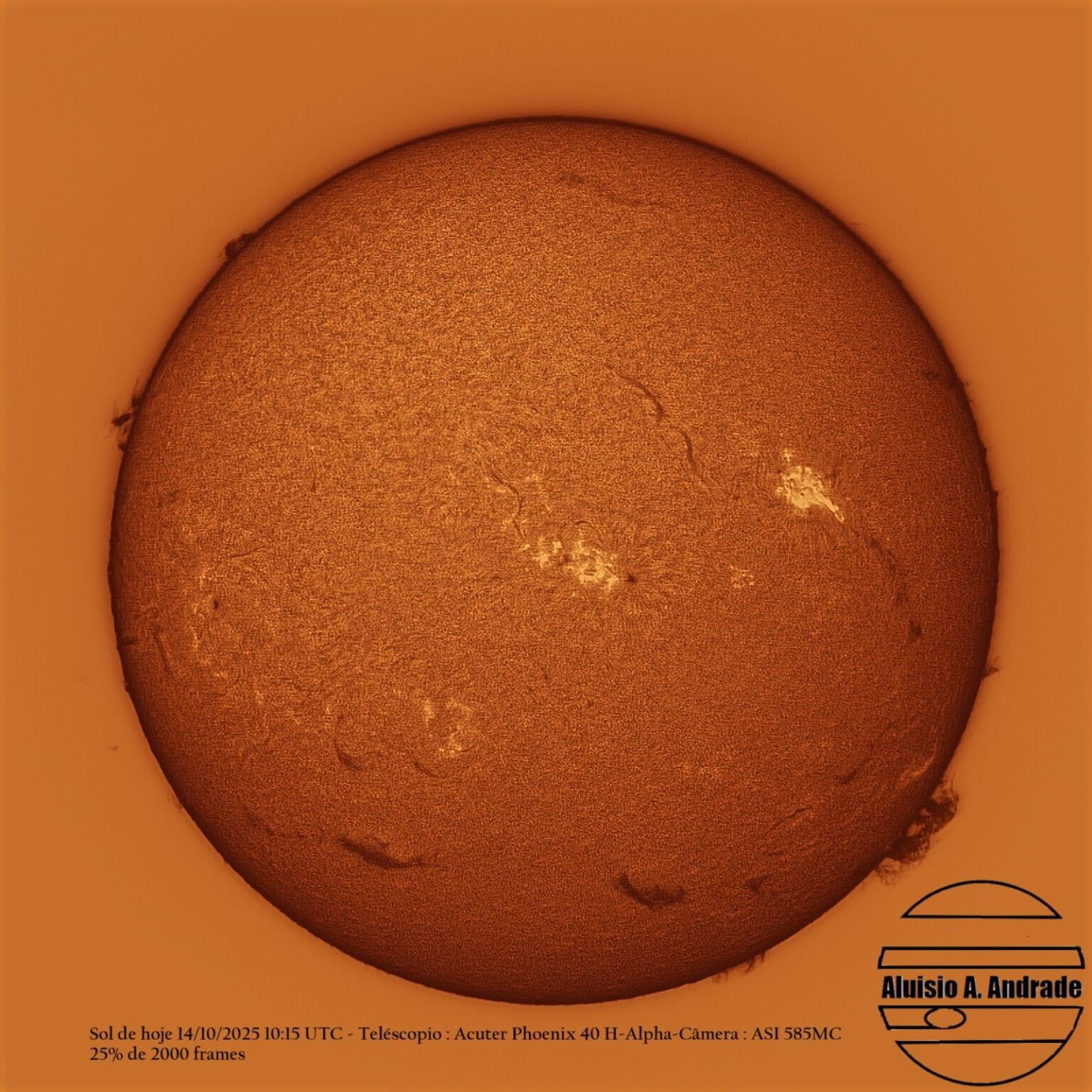 Sol de Hoje em H-Alpha