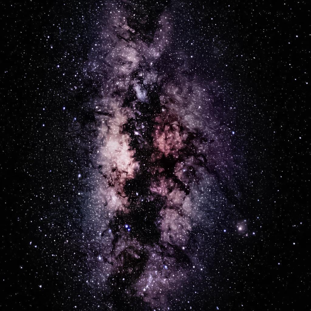 Astrophotography of the center of the Milky Way with a Celular no DeepSkycamera.