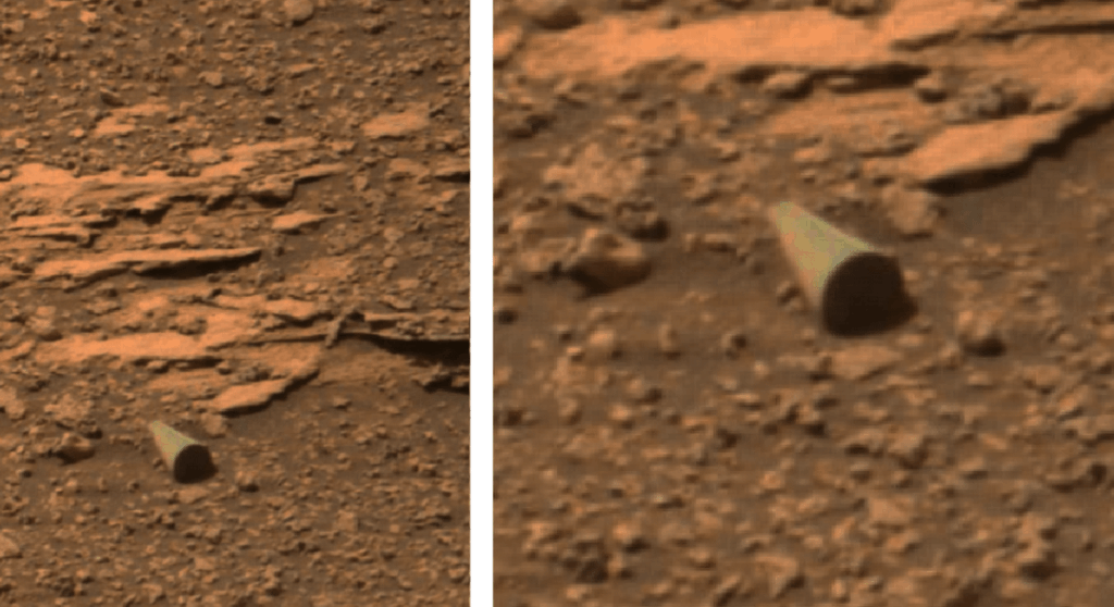 Perfect Cylinder on Mars - Possible UAP Wreckage or Just a Rock?