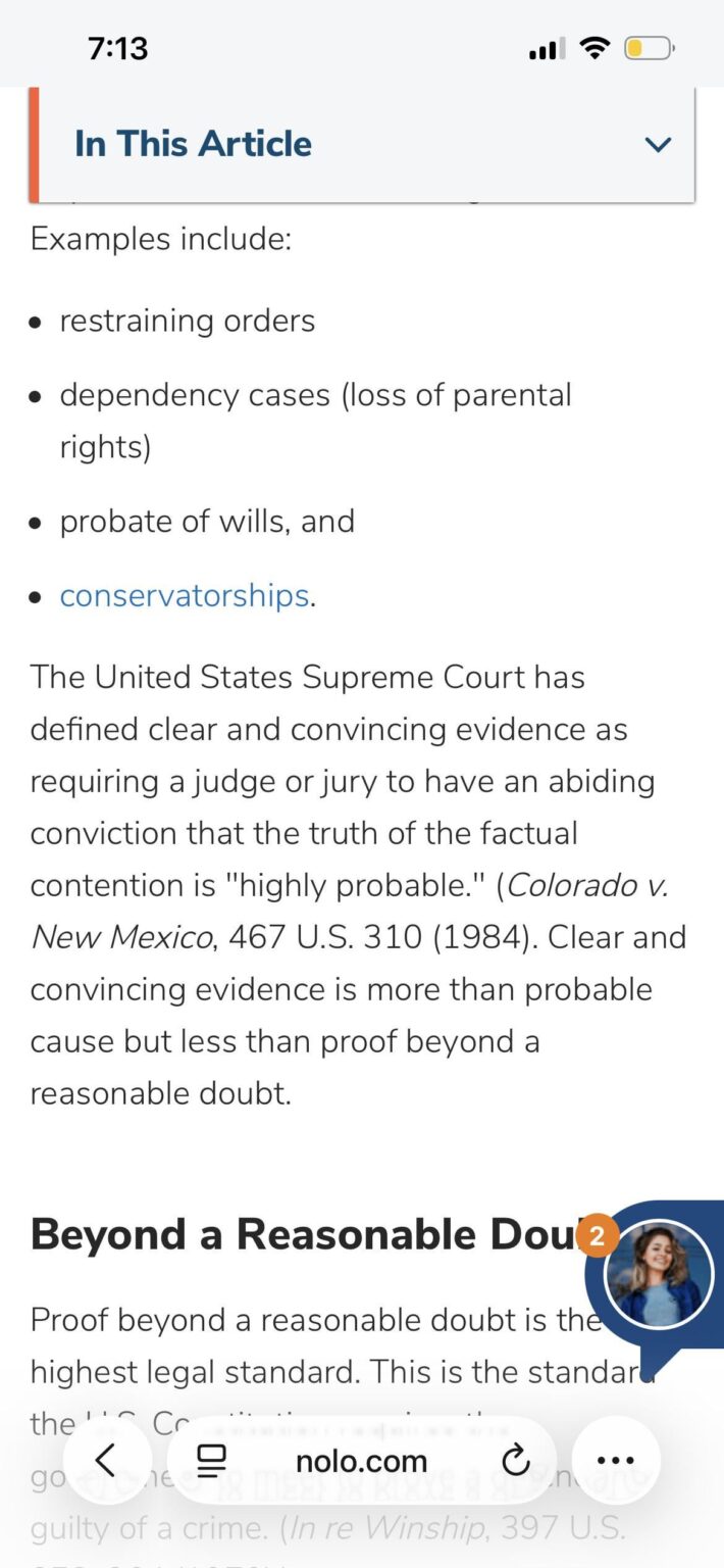 clear and convincing evidence isn’t the same thing as proof