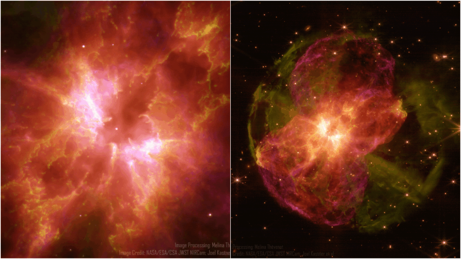 Central part of the planetary nebula NGC 2440 with JWST, NIRCam. Processed by Melina Thévenot