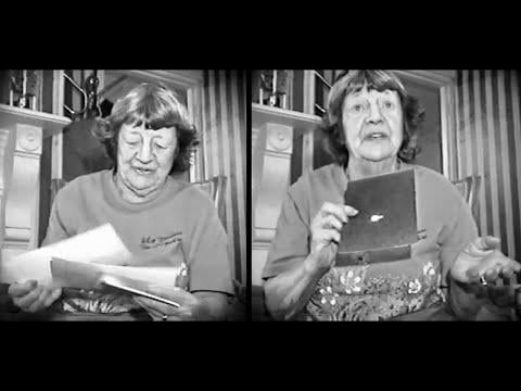 Alien abductee Betty Hill shows her personal collection of UFO photographs