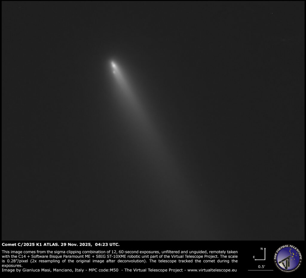 Comet C/2025 K1 ATLAS fragmentation: new piece(s) - 29 Nov. 2025.