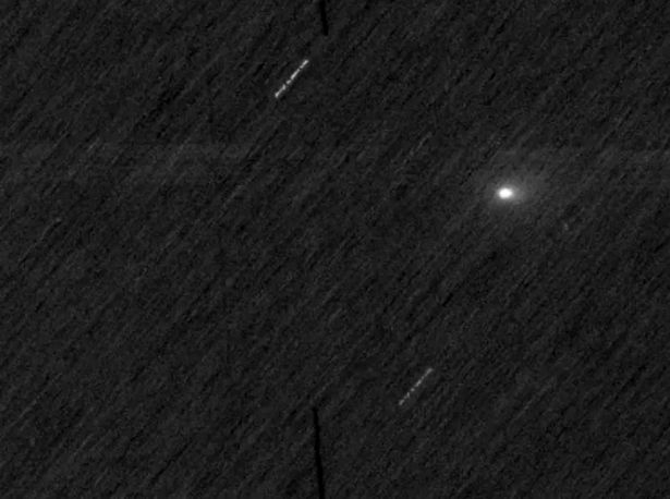 The comet went past by the sun