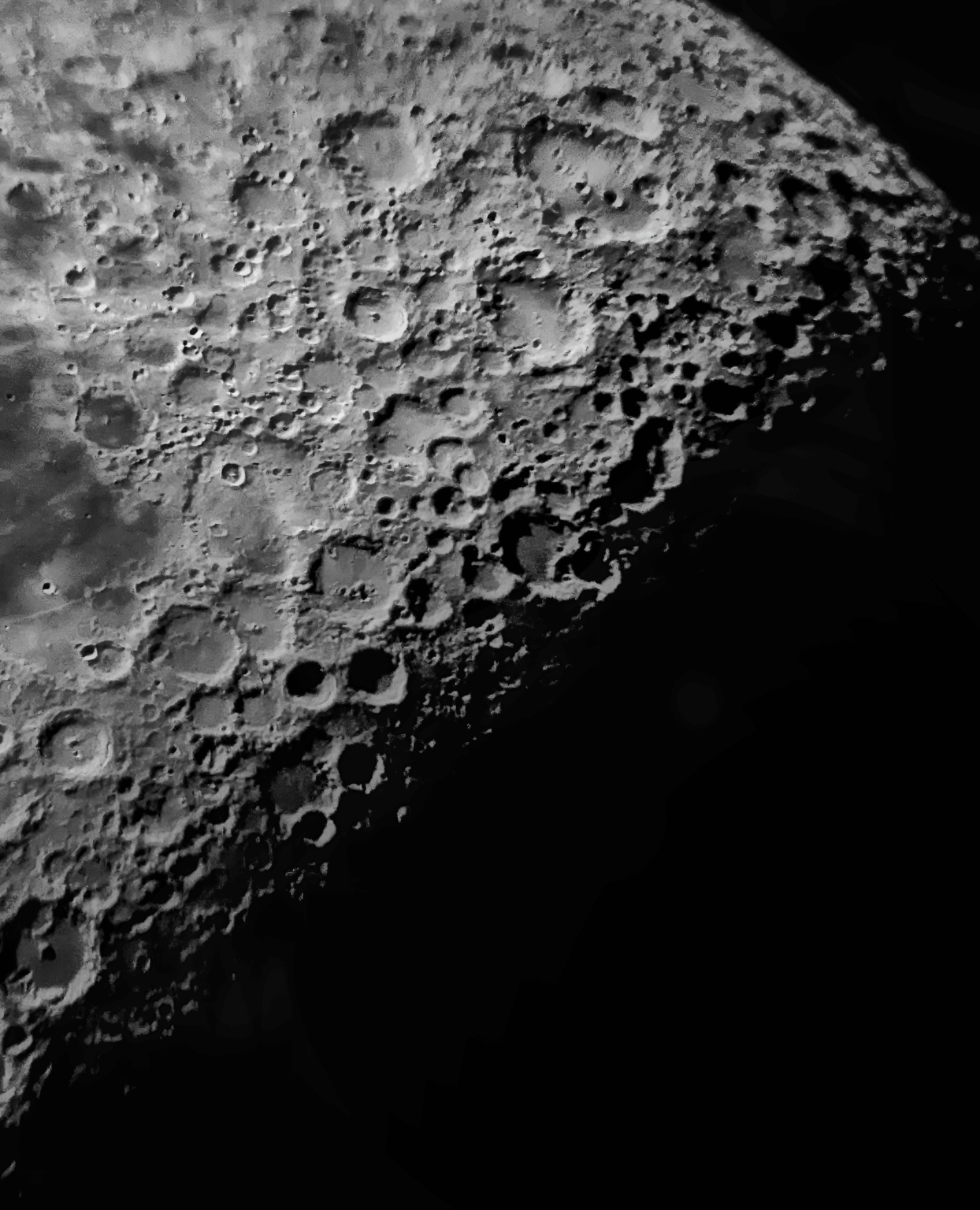 Captured lunar South Pole with my new telescope😊